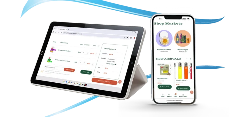 Cannabis E-Commerce Solutions Cannabis Retail Online Integration Cannabis POS for E-Commerce Click & Collect Cannabis Online Cannabis Menu Integrated Cannabis POS Software Cannabis Online Ordering Cannabis Delivery Software Omni-Channel Cannabis Retail Cannabis Inventory Synchronization